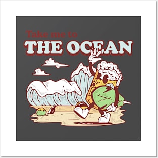 Take Me to Ocean Drink in The Sea Posters and Art